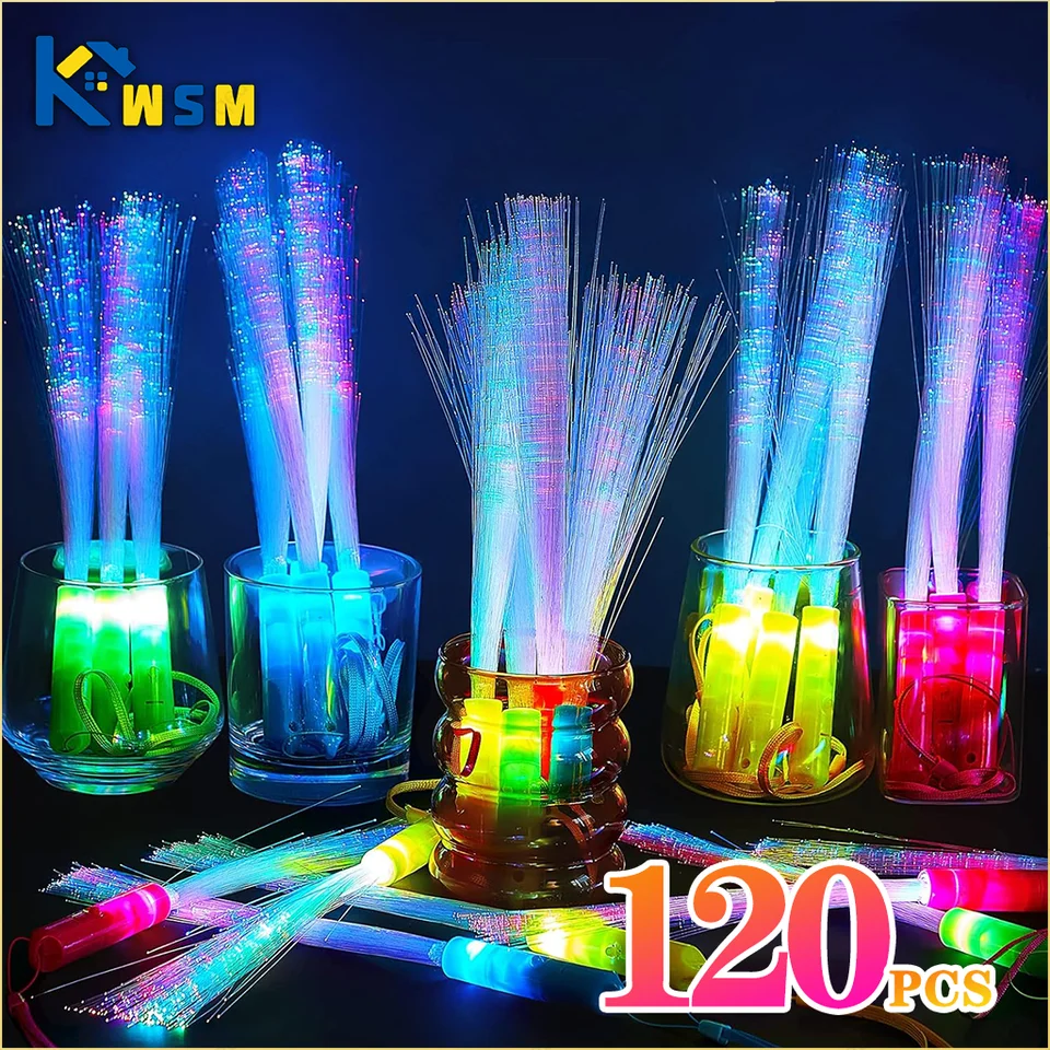 120ks LED žiara prúžky Nočné osvetlenie optické narodeniny Svadby Dark Party Koncerty vianočné Halloween osvetlenie rekvizity