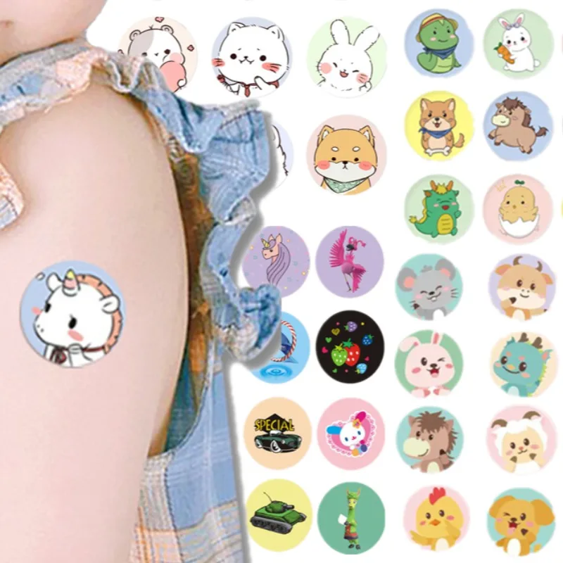 120ks/set Cartoon Round Band Aid Plan pre deti Patch Patch Dresser Priends Cute Adhesive Bandages Watterproof Roundplast