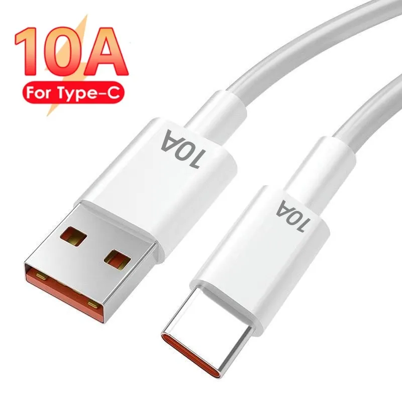 120W 10A USB kábel kábla C Rýchla charingová linka pre Xiaomi Samsung Huawei OnePlus Oppo rýchle nabíjanie mobilných telefónnych káblov mobilných telefónov