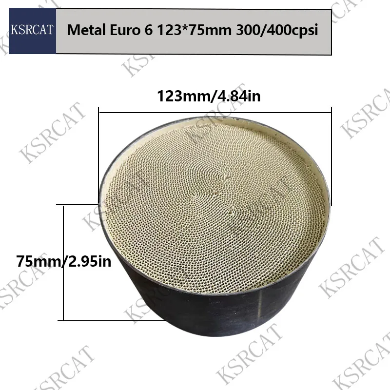 123*75 mm EURO 6 300/400 cpsi automatické náhradné diely na plástový kovový katalyzátor na čistenie výfukových plynov