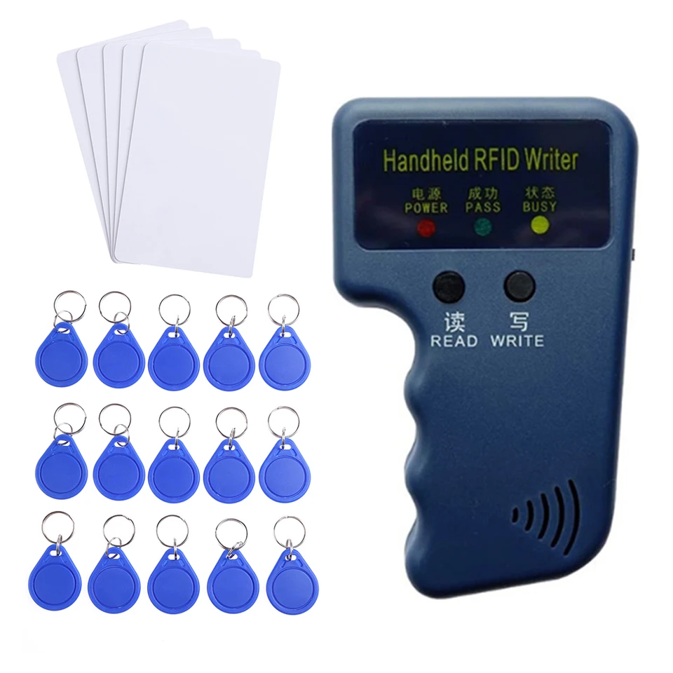 125KHz RFID programátor Rukoved Copier Writer Reader pre identifikačné karty Klávesové kľúče Duplikácia riadenia prístupu
