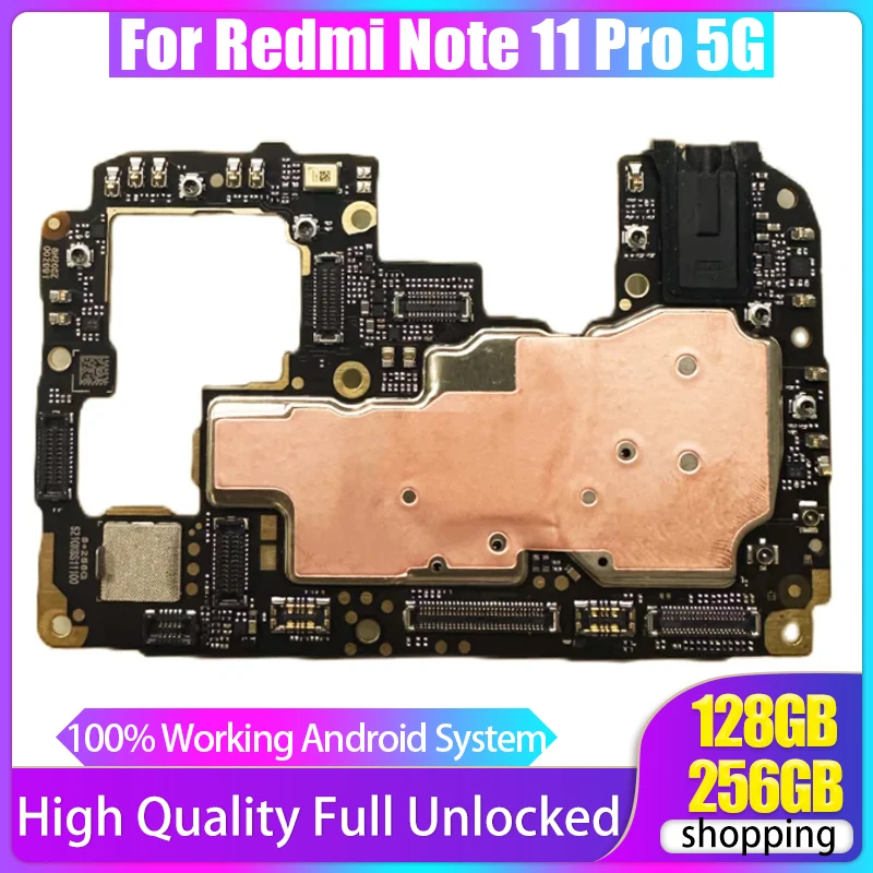 128 GB 256 GB hlavná doska pre Xiaomi Hongmi Redmi Poznámka 11 Pro 5G Základná doska Logic Board Plate s Miui 13 Globálna verzia