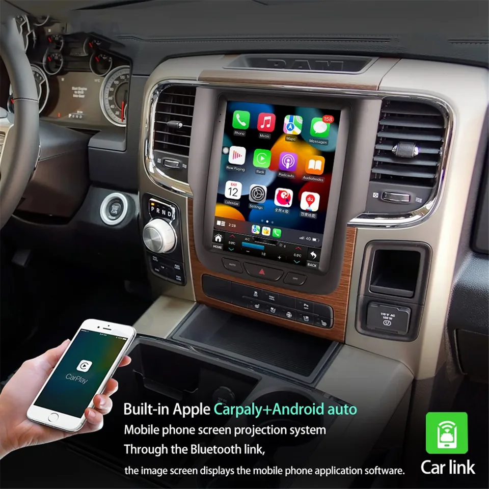 128 GB CAR ANDROID IPS obrazovky pre Dodge RAM 1500 2017 2011 CARPLAY TESLA RÁDIO Multimedia stereofónny video prehrávač GPS NAVI Vedúca jednotka