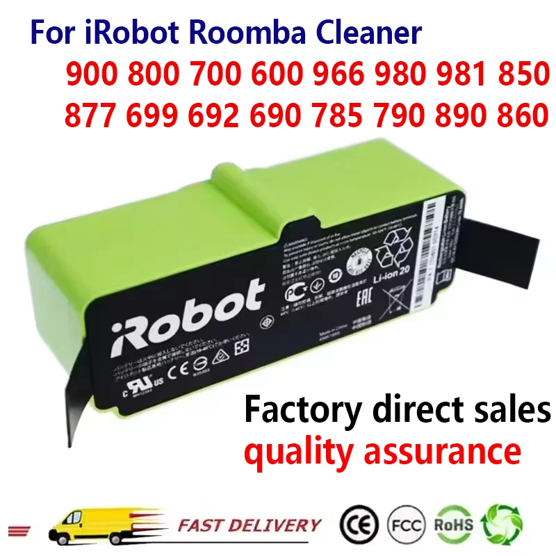 12800 mAh lítium -iónová batéria pre čistič Irobot Roomba 900 800 700 600 séria 960 965 981 965 895 695 790 690 652 761 890 805