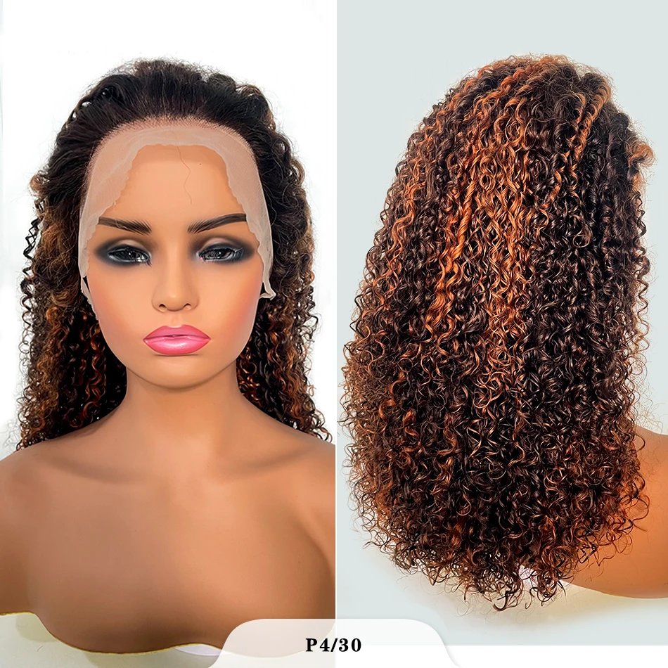 12A Ombre Dvojité natiahnuté vlasy Afro výstredné kučeravé čipky čelné parochne 13x4 HD čipky skáka