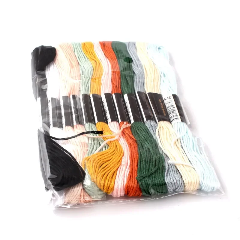 12Colors/BAG Cross Stitch Stitch SET vyšívacie závitové súprava Náramok s prepletenými šnúrkami DIY ručne vyšívané vlákno