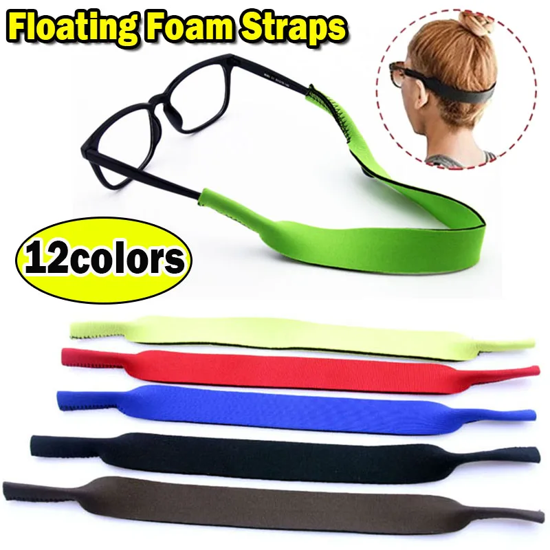 12Colors Outdoor Spectacle Glasses Slnečné okuliare Futačné športové pásové pásové pásové potápanie potápanie nekĺzavého držiteľa šnúr neoprénu pre okuliare