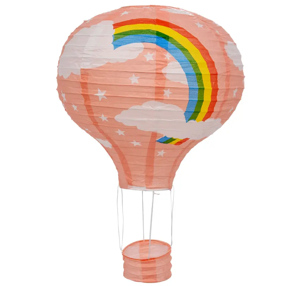 12inch horúci vzduch balón papier Lantern lampa lampa stropné svetlo svadobné večere dekor, ružová dúha