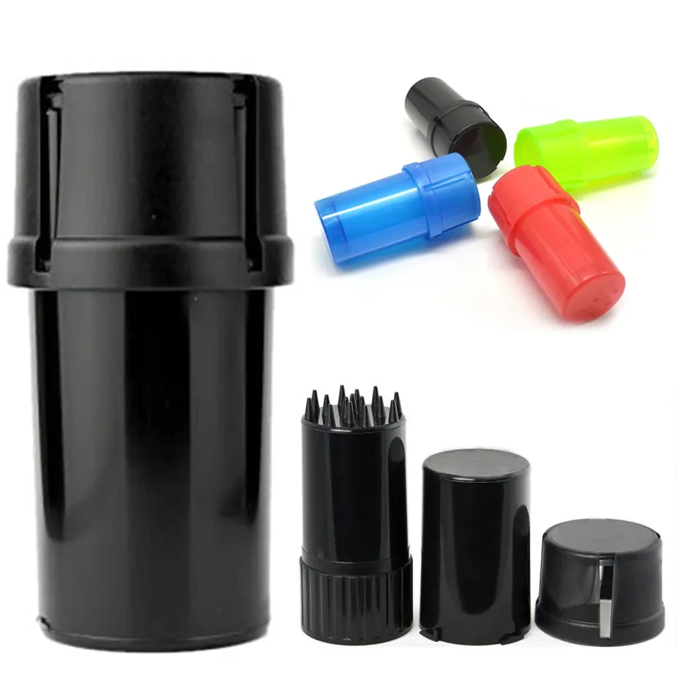 12ks 40 mm veľkoobchodný plastový mlynček na skladovanie Pase Pase Priemer Tabak Herb Crusher Grinders Dymové doplnky Amoladora