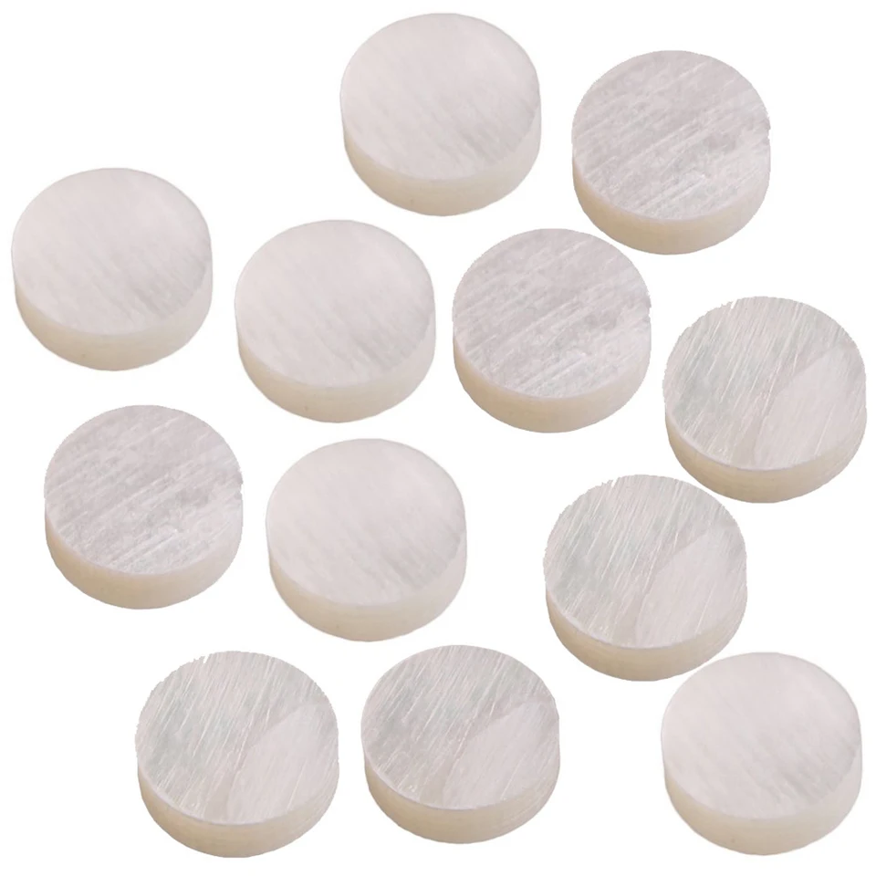 12ks 6 mm biela matka z Pearl Inlaid Tonepoint Guitar Fretboard Tones Guitar Vykladané tónové fretboardové tóny doplnky