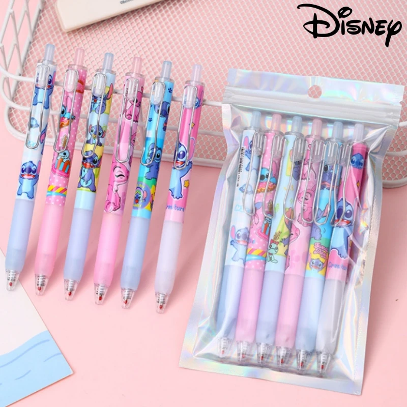 12ks Disney Stitch Gel Pen Lilo & Stitch Press Cartoon 0,5 mm papierové potreby Študentské podpisové pero Nástroje na písanie