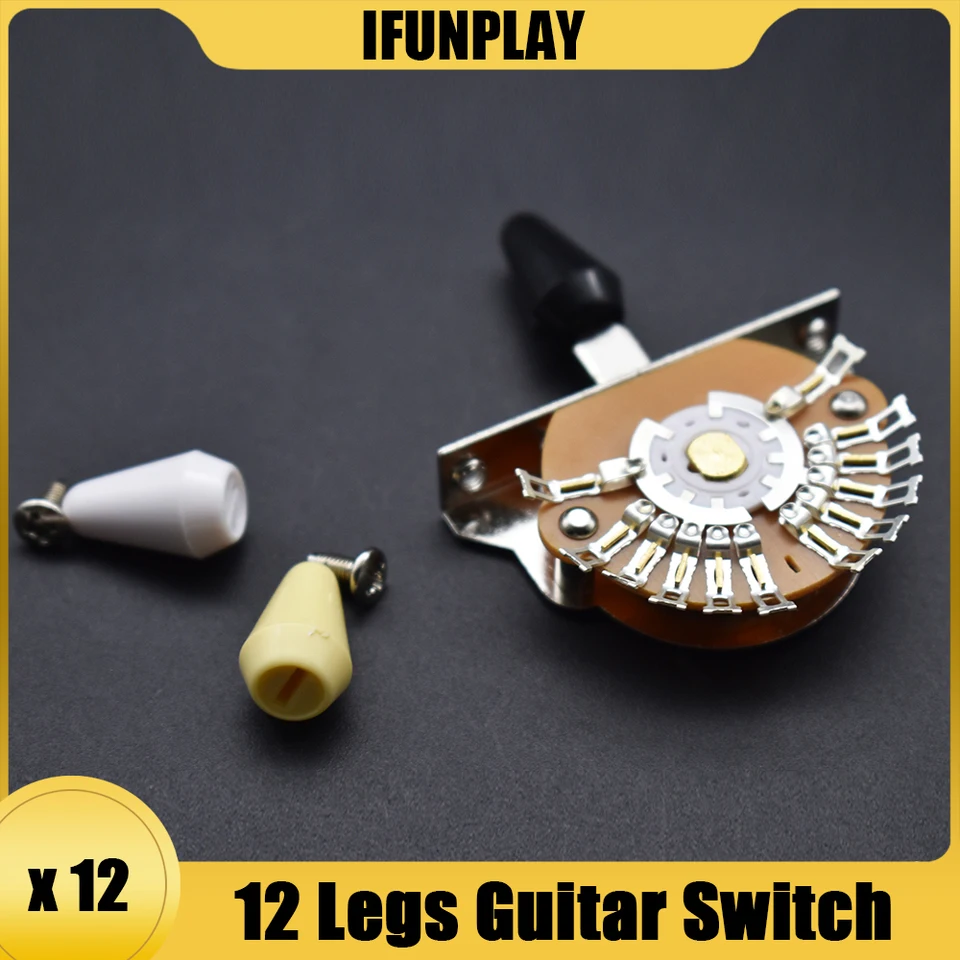 12ks elektrické gitary prepínač 5-cestného spínaču selektora snímača 12 tlačidiel prepínač pre FD ST SQ Guitar Accessories