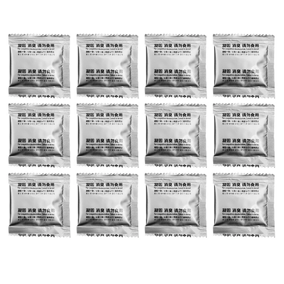 12ks hovno prášok kvapalina Kvapalina Gelling Deodorizácia práškového kempingu WC Chemikálie Poo Gel Eco absorbujúci gél pre prenosné toalety