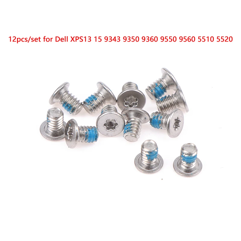 12ks laptopový spodný skrutkovač sada skrutiek pre Dell XPS13 15 9343 9350 9360 9550 9560 5510 5520 9365 pre spodné puzdro prenosného počítača