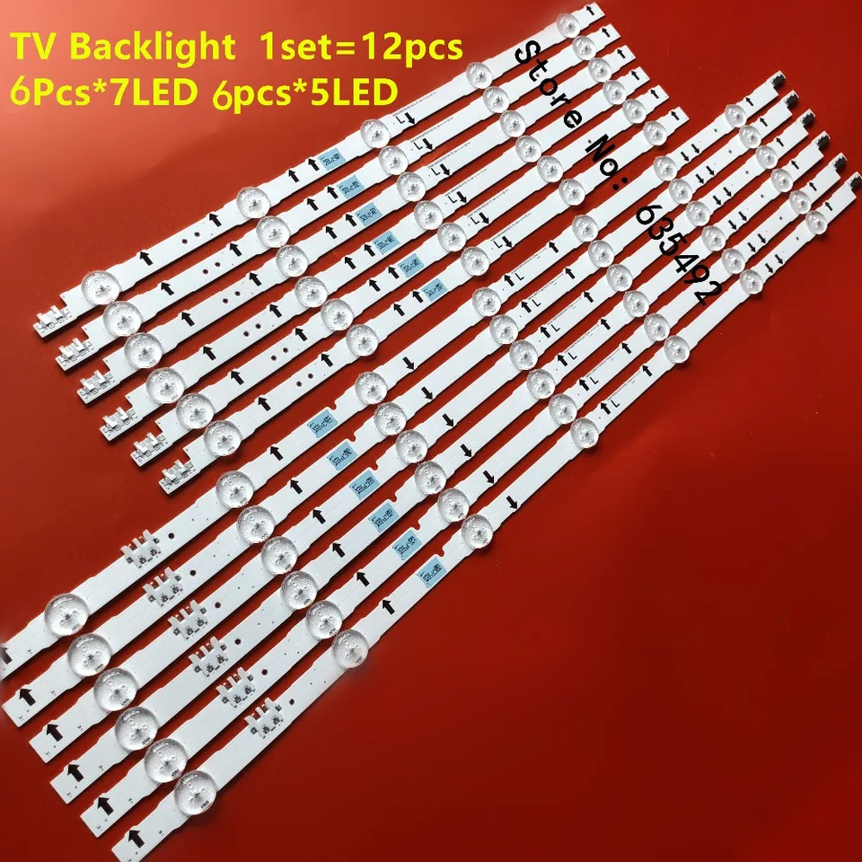 12ks LED prúžok 2014SVS55 LM41-00099A 00099G UE55H6500 UE55J6510 UE55H6590 UE55H6600 UE55H6670 UE55H6750 UE55H6800 HG55AAC695