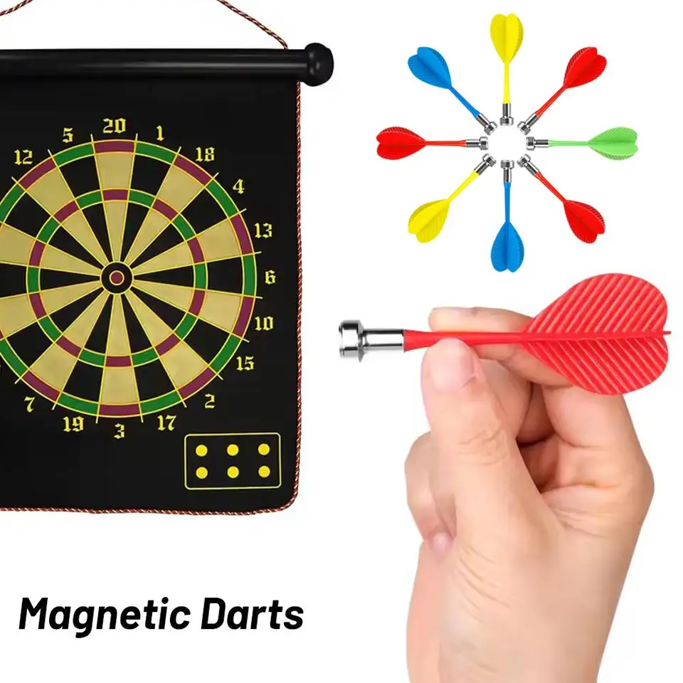 12ks/lot Cieľová hra Plastové krídlo Magnetické šípky pre obojstrannú magnetickú dosku K1v9