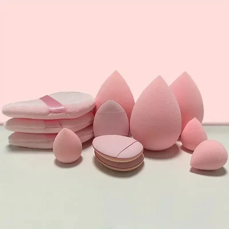 12ks make -up špongie mixér Beauty Egg Soft Cosmetic Puff Foundation Sponges Prášk