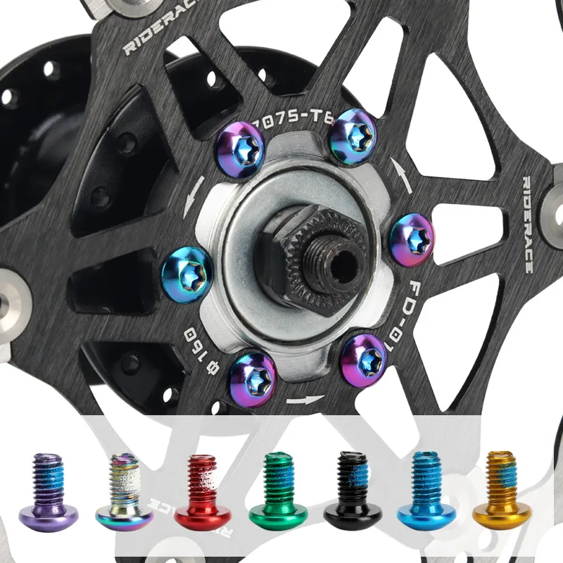 12ks na bicyklovú brzdovú brzdu rotor torx skrutky T25 M5x9mm z nehrdzavejúcej ocele Upevňovacie skrutky na bicykli farebné cyklistické príslušenstvo MTB časť MTB