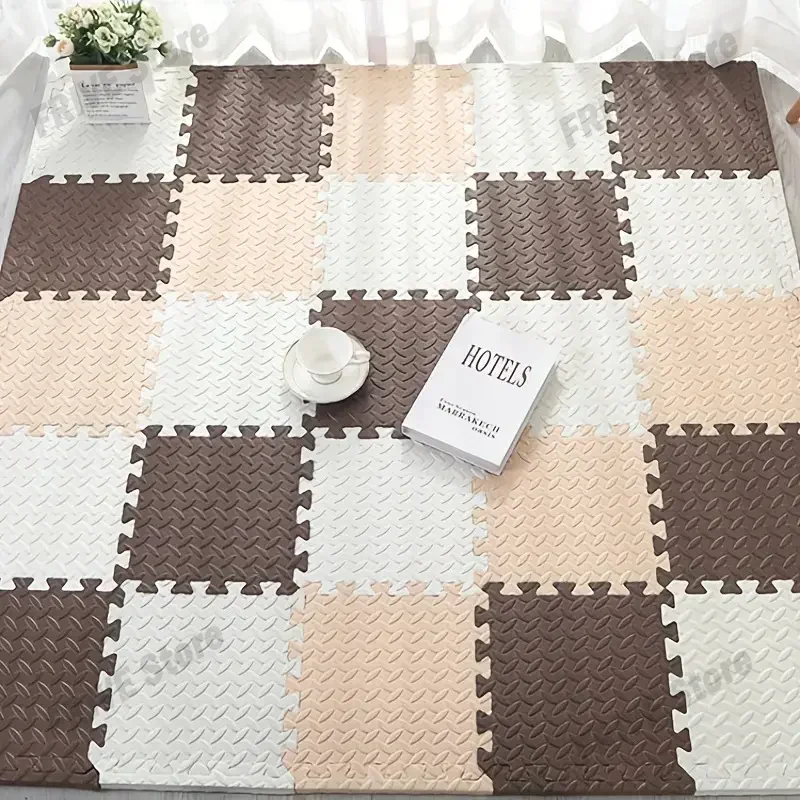 12ks nekĺzavý vodotesný detská penová rohož Eva Square Ručne umývateľné patchwork koberce Detské izby podlahové rohože