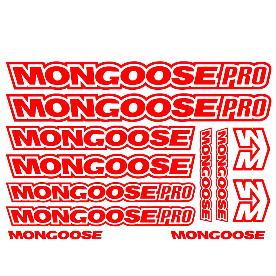 12ks pre mongoose Pro vinyl obtisky nálepky na bicykli
