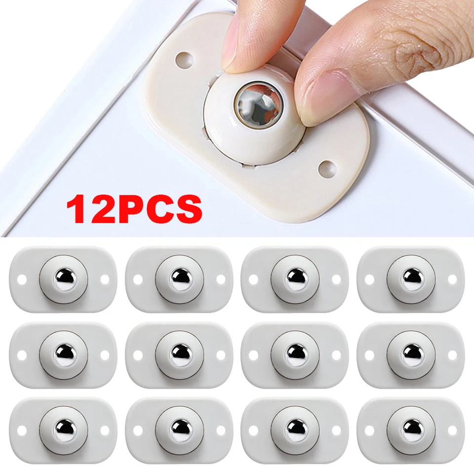 12ks Self Adhesive Caster 360 stupňov zaťaženie ložisko Domov Otočná univerzálna kolesá Pasta otočná kolesá kolesa Can Can Cast Colors Colle