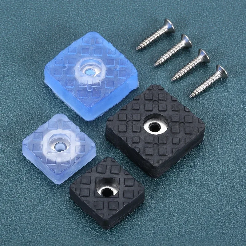 12ks/štvorcový štvorcový nábytok na chránenie podložky W/Skrutka PVC 22 mm/30 mm protišmyk
