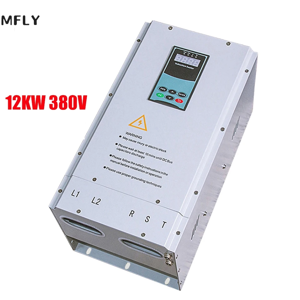12KW 380V Elektromagnetické vykurovacie ovládač Digitálny trojfázový indukčný ohrievač vykurovacích zariadení pre polovičné mostíky