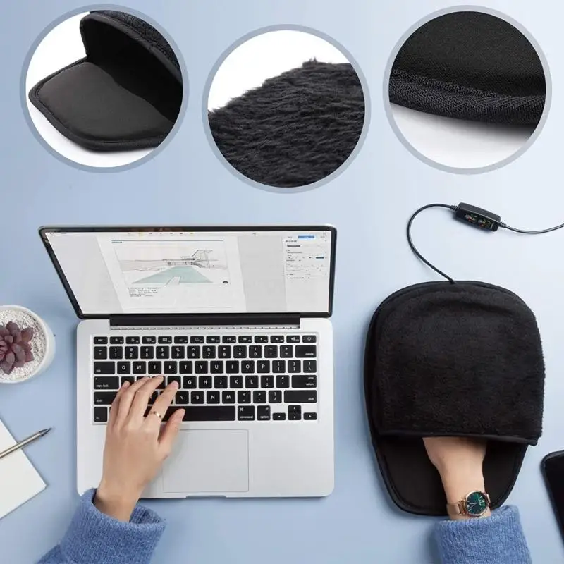 12PA USB Vyhrievané herné herné myš Muži Darček pre domáce počítač Office PC prenosný počítač