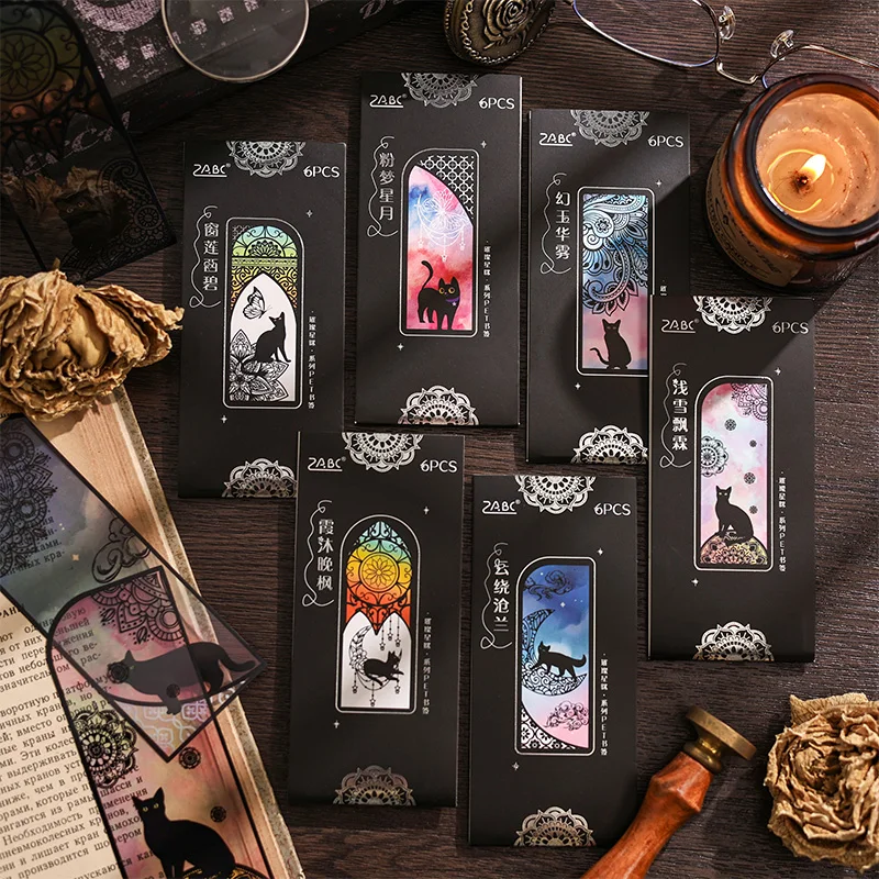 12packs/Lot Shining Star Mi Series Retro Creative Decotion DIY Pet Bookmark