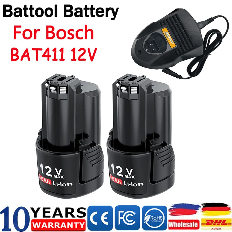 12V/10,8 V 3000 mAh Li-ion Nabíjateľná batéria pre Bosch BAT411 BAT412 BAT413 BAT414 BAT412A BAT413A BATTER BATTERKÉ