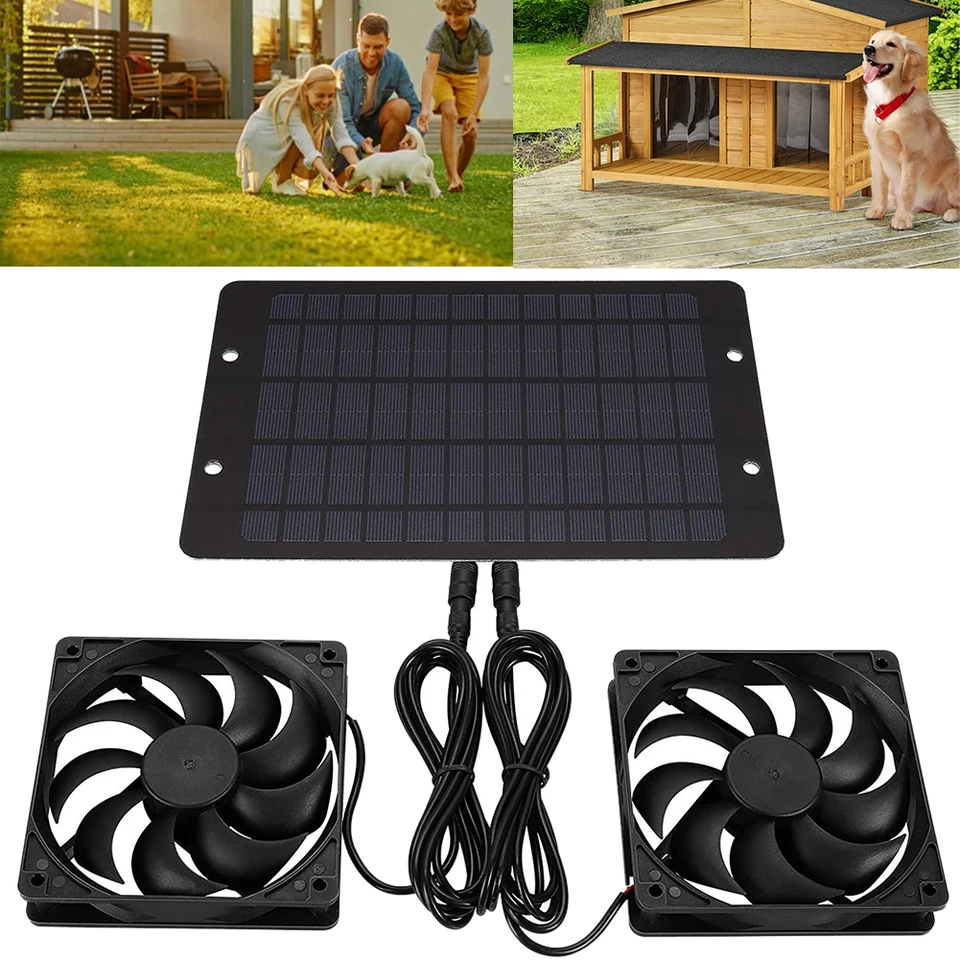 12V 10W Solárny výfukový ventilátor IP65 Vodotesný solárny panel ventilátor Solárny ovládač Ventilácia ventilátora pre kurací dom RV skleník