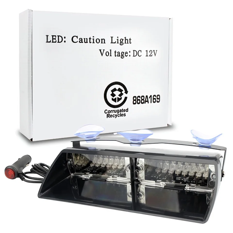 12V 16led núdzová lampa Policajná svetlo auta Strobe červená/modrá jantárová/biela výstražná signál blikajúceho mriežky blikajúce svetlá nákladného automobilu