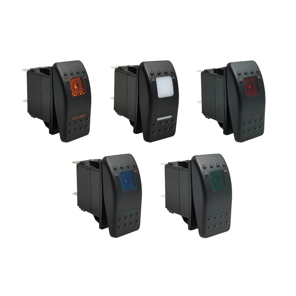 12V 20A Automobil s 5pin SPST (ON) OFF MAMENTÁRNY ROCKER SWINT PLAIN GLING LED osvetlené pre ARB CARLING 4X4 Vymeňte vodotesný