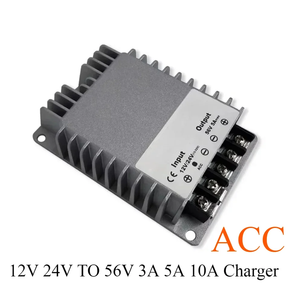 12V 24 V až 56V 3A 5A 10A Zvýšenie DC na nabíjačku s batériou DC na nabíjanie RV Krok Up Prevodník Step Up Converter LifePo4