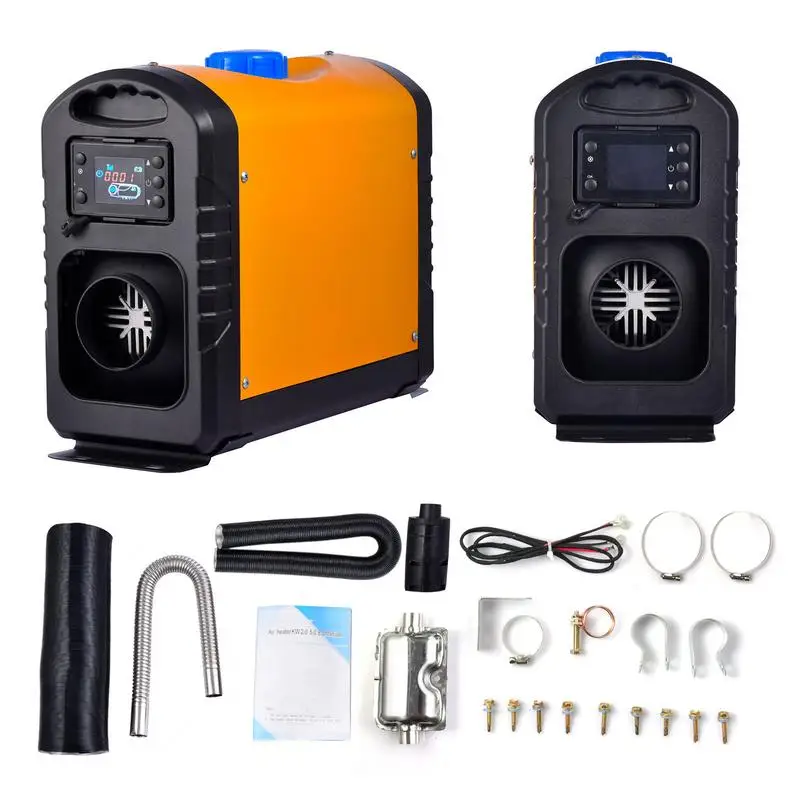 12V 24V 2KW 8kW Pomocný automobilový ohrievač nafty teplého vzduchu s LCD Displej s rýchlym ohrievaním automobilového parkovacieho ohrievača pre SUV RV Boat Bus SUV