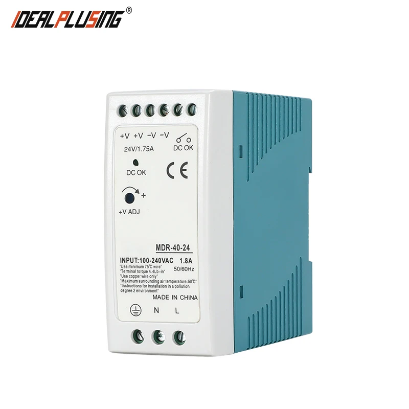 12V 24V 36V 48V Industrial AC až DC AMP DIN Rail Nawer Dorum nastaviteľný jeden výstup