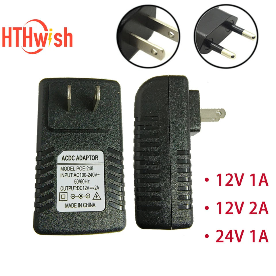 12v 24v Poe napájací zdroj 1A 2A Poe Injector Wall Plug Adapter Prepínač napájacieho adaptéra bezdrôtového ethernetu US/EÚ zástrčka