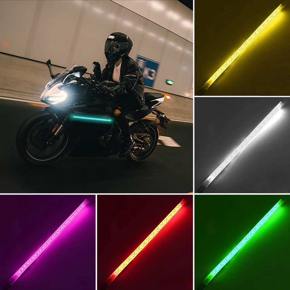 12V 32 LED motocyklové dekoratívne svetlo DRL Car Strobe Flash pásmo vodotesné LED pružné prúžky Knight Rider Decoration Lamp