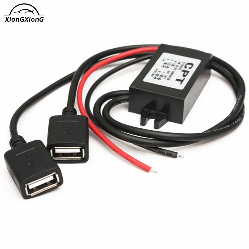 12V až 5V 15W Modul napájania prevodníka Krok nadol Buck 3a DC-DC pre auto samica samica USB Adapter Mini USB Micro USB adaptér