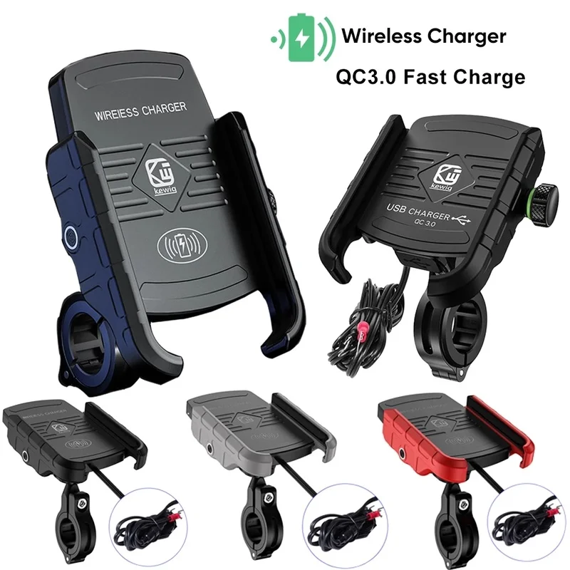 12V držiak na motocykel Phone qi rýchle nabíjanie bezdrôtovej nabíjačky držiaka pre montáž pre iPhone xs max xr x 8 Samsung Huawei Xiaomi