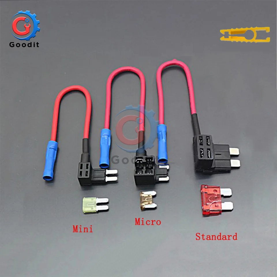 12V držiak poistky Dodržiavanie doplnku a obvod klepnutia Adaptér Micro Mini Standard ATP APM Blade Automatické poistenie s držiakom poistky 10A Blade Auta