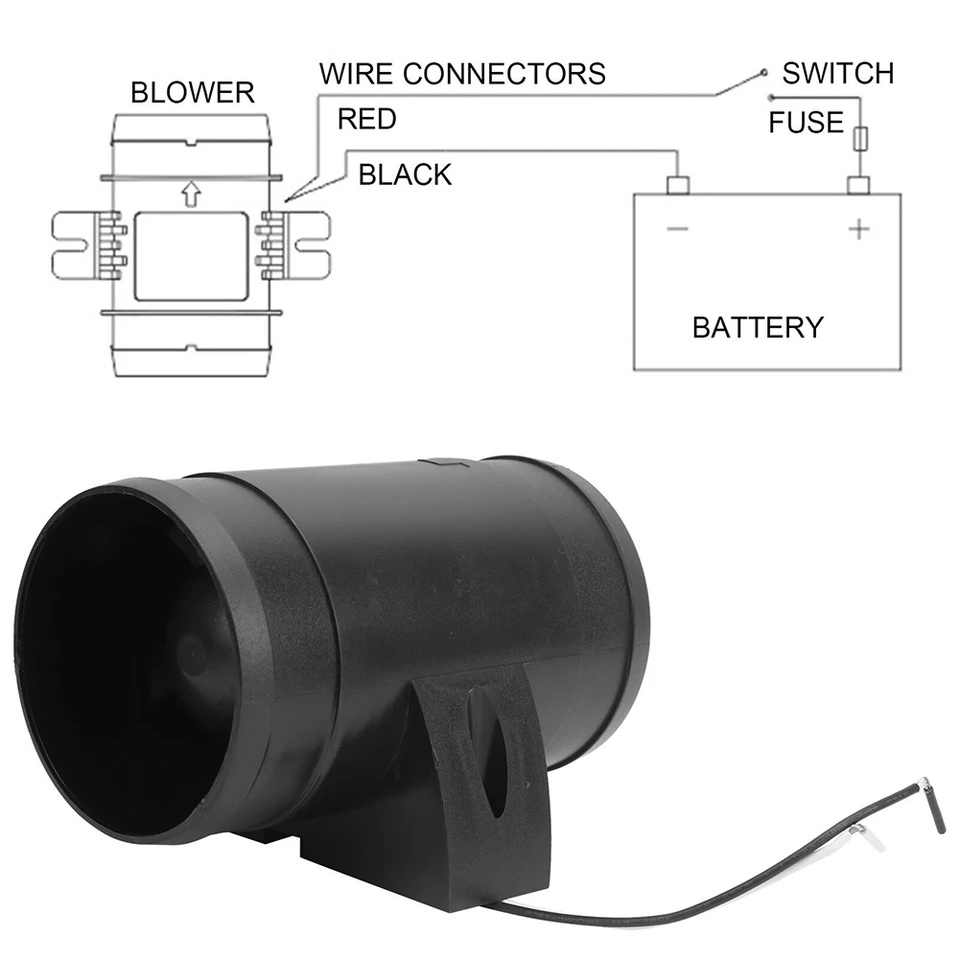 12V kabíny DC Ventilátor Venufáru 3 palce 45cfm DUCT FAIR Marine RV Yacht Kitchen Vetra Vodný ventilátor Morské doplnky Domáce dekorácie