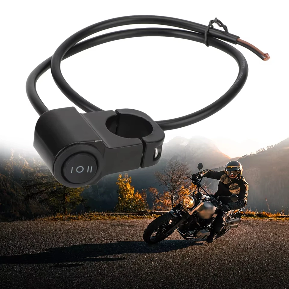 12v Motocykelový spínač Spotlight Spotlight Fog Light Button Retro Pit Pit Dirt Bike Motobike Accessories pre riadidlá ATV 22 cm