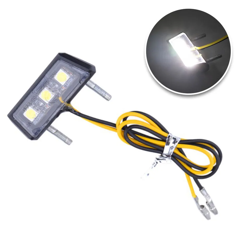 12V Motocyklová poznávacia značka LED LED svetlo vodotesná licencia na motocykle LIGHT LED LED čísla zadného chvosta Svetlo Príslušenstvo Univerzálne