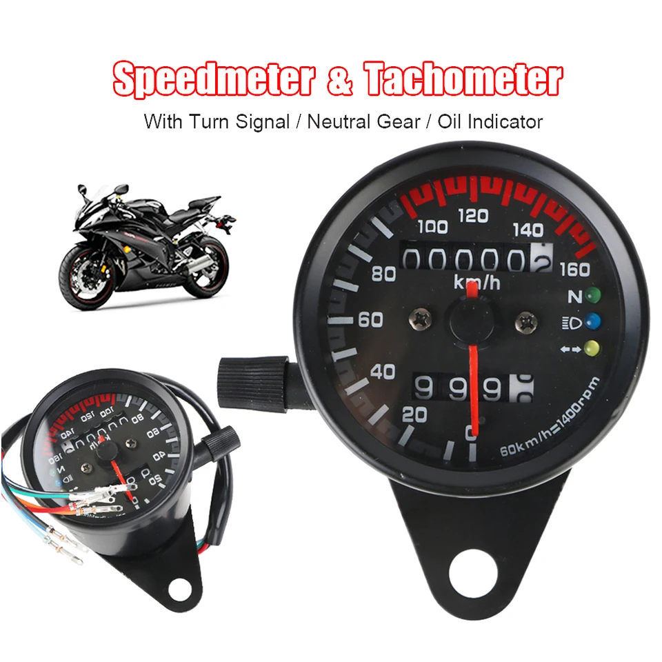 12V pre Cafe Racer Motorbike Oubeter Outer Indikátor podsvietenia motocykla Universal Universal s LED signálom svetla