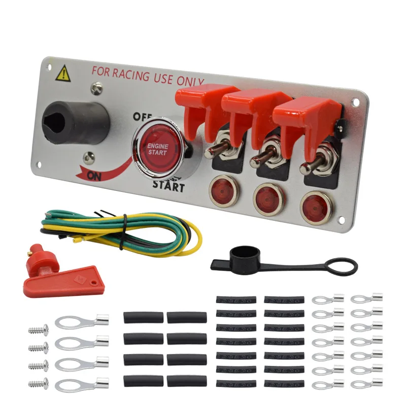 12V pretekársky spínač vozidla spínač s tlačidlom tlačidla Motor Starter 5 v 1 prepínacích spínačoch pre konkurencieschopnosť Race Sport