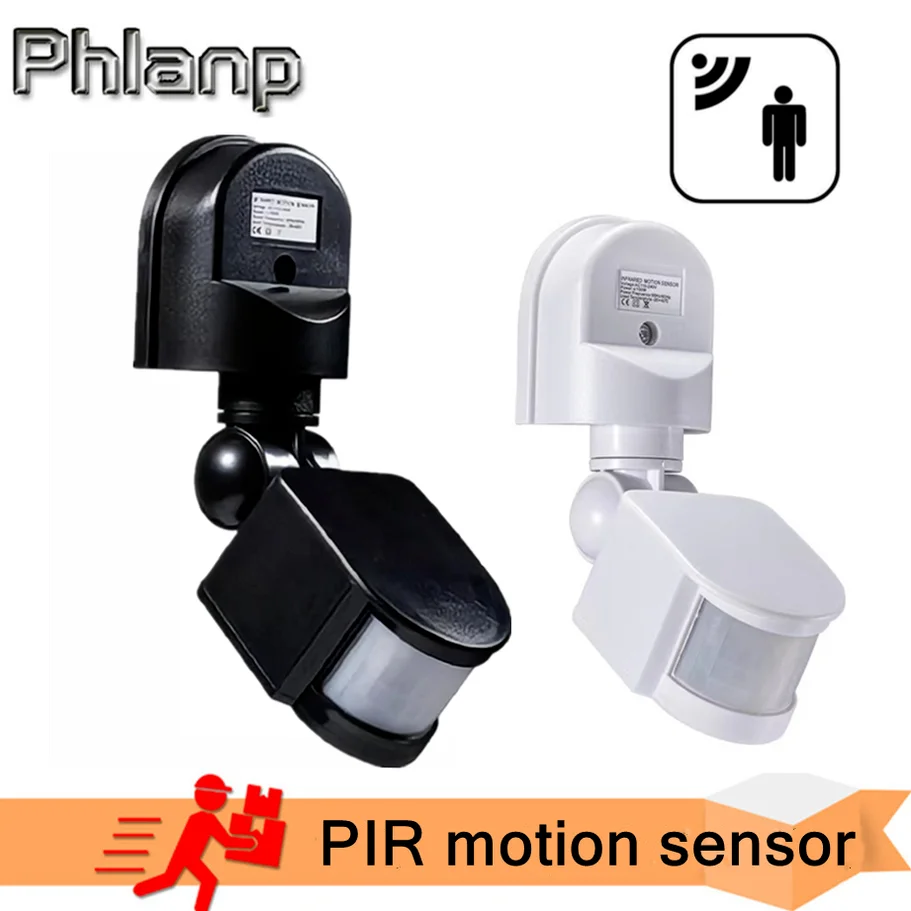 12V snímač pohybu 220V 110V detektor pohybu PIR Automatické infračervené nástenné držiak Outdoor 24V LED spínač snímača snímača pohybu