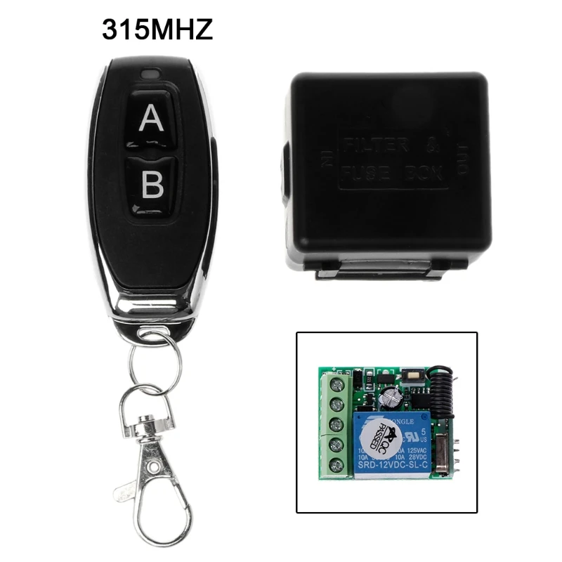 12V Wireless RF REFECT RELE prepínač Universal 1-Channel 315 MHz prijímač