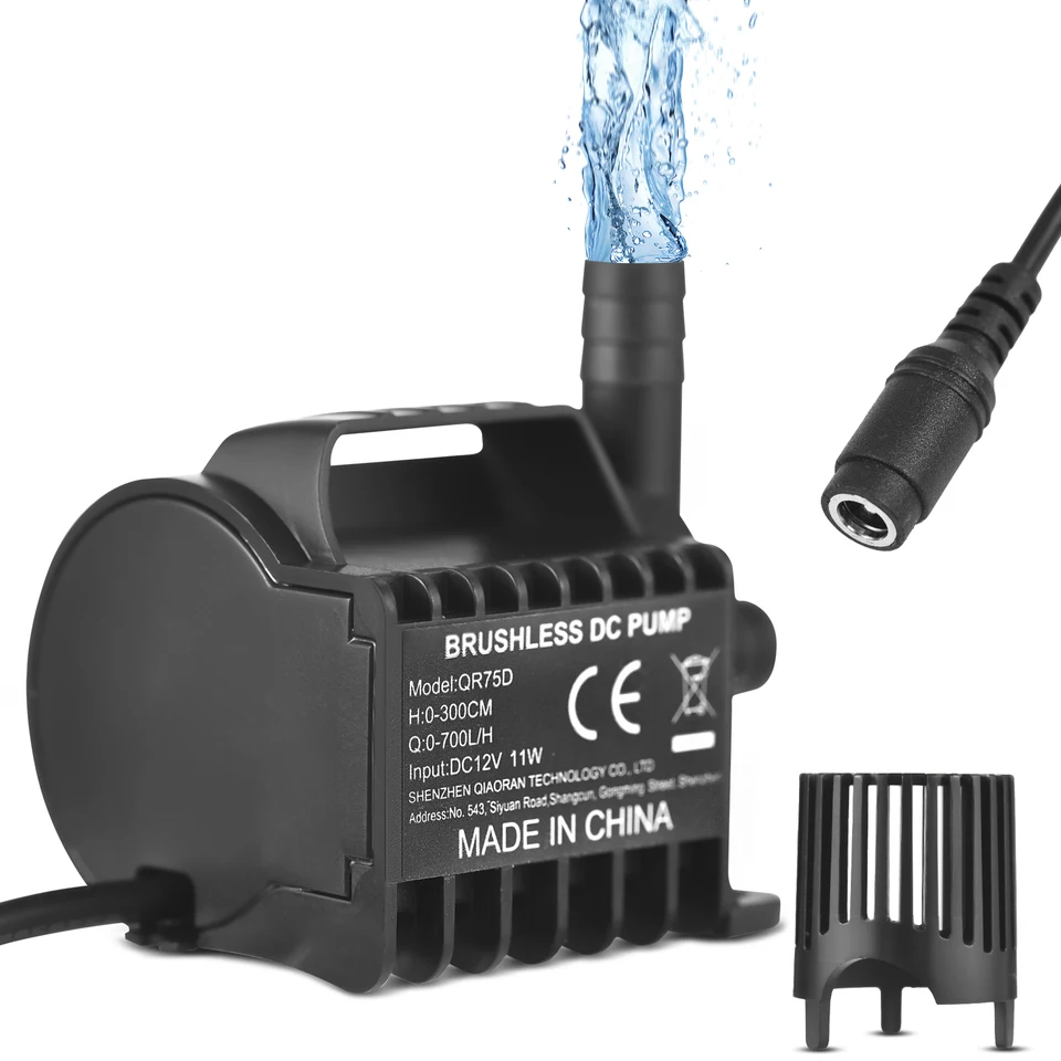 12V čerpadlo na čerpadlo na ryby ponorné vodné čerpadlo Elektrické prenosné 700 l/h Malé fontánové čerpadlo s maximálnym výťahom 9,8 stôp 6,5 stôp jednosmernej zástrčky