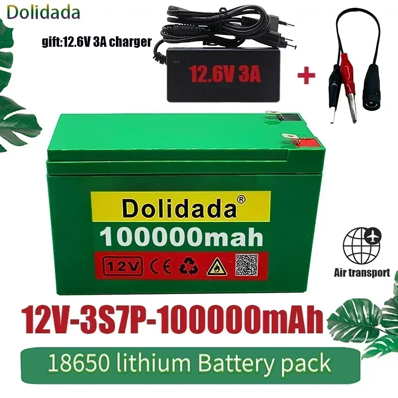 12V100000MAH 3S7P 18650litium batéria+12,6v3a nabíjačka vstavanej 100-hustej vysokej súčasnej BMS používaná pre motorový kolobežník CityCoco